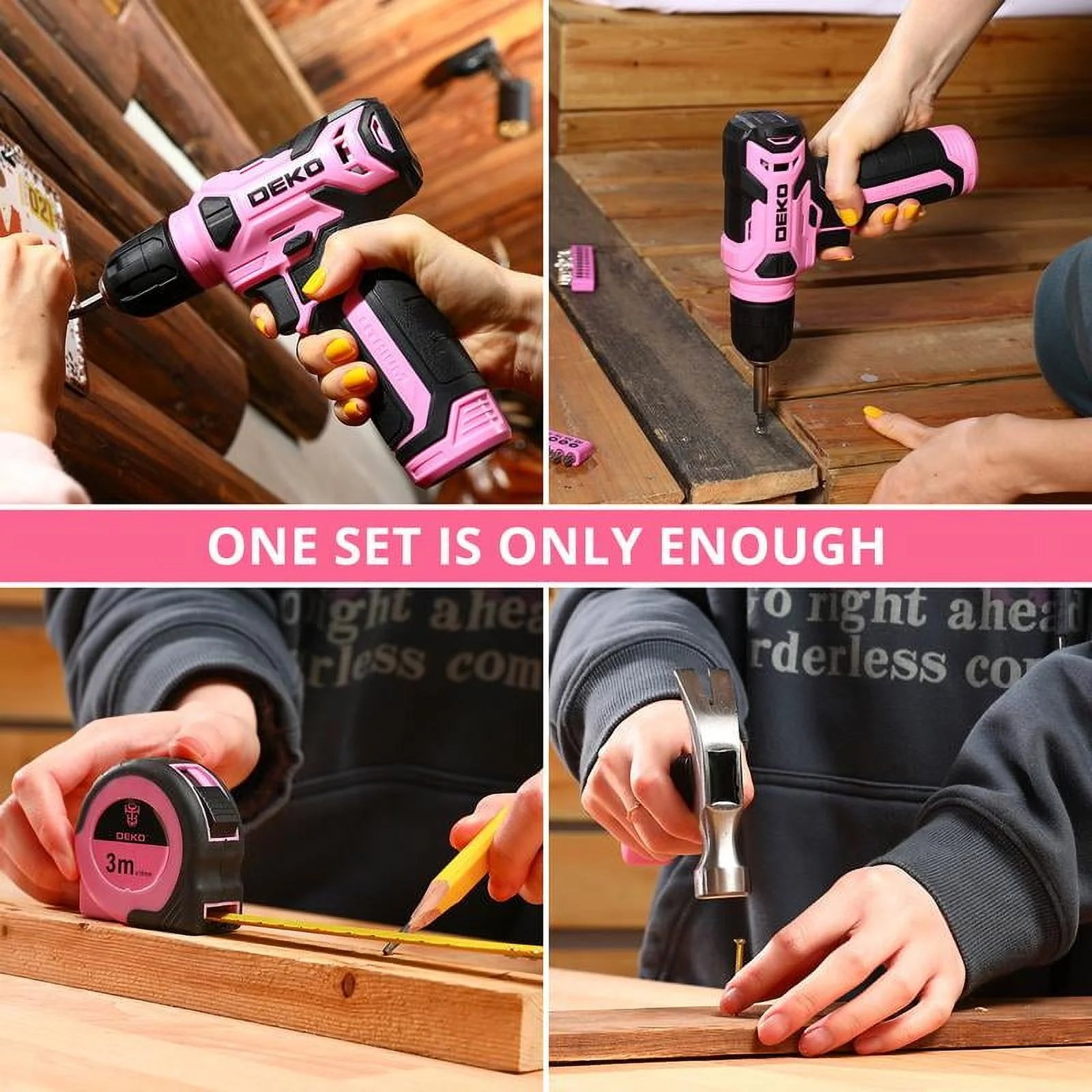 Pink Brushless Cordless Drill & Power Tool Set - Image 11