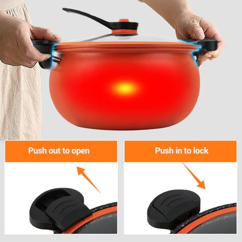 🧑🍳Michelin Chef Recommended🏆Multifunctional Large Capacity Non-stick Pressure Cooker - Image 4