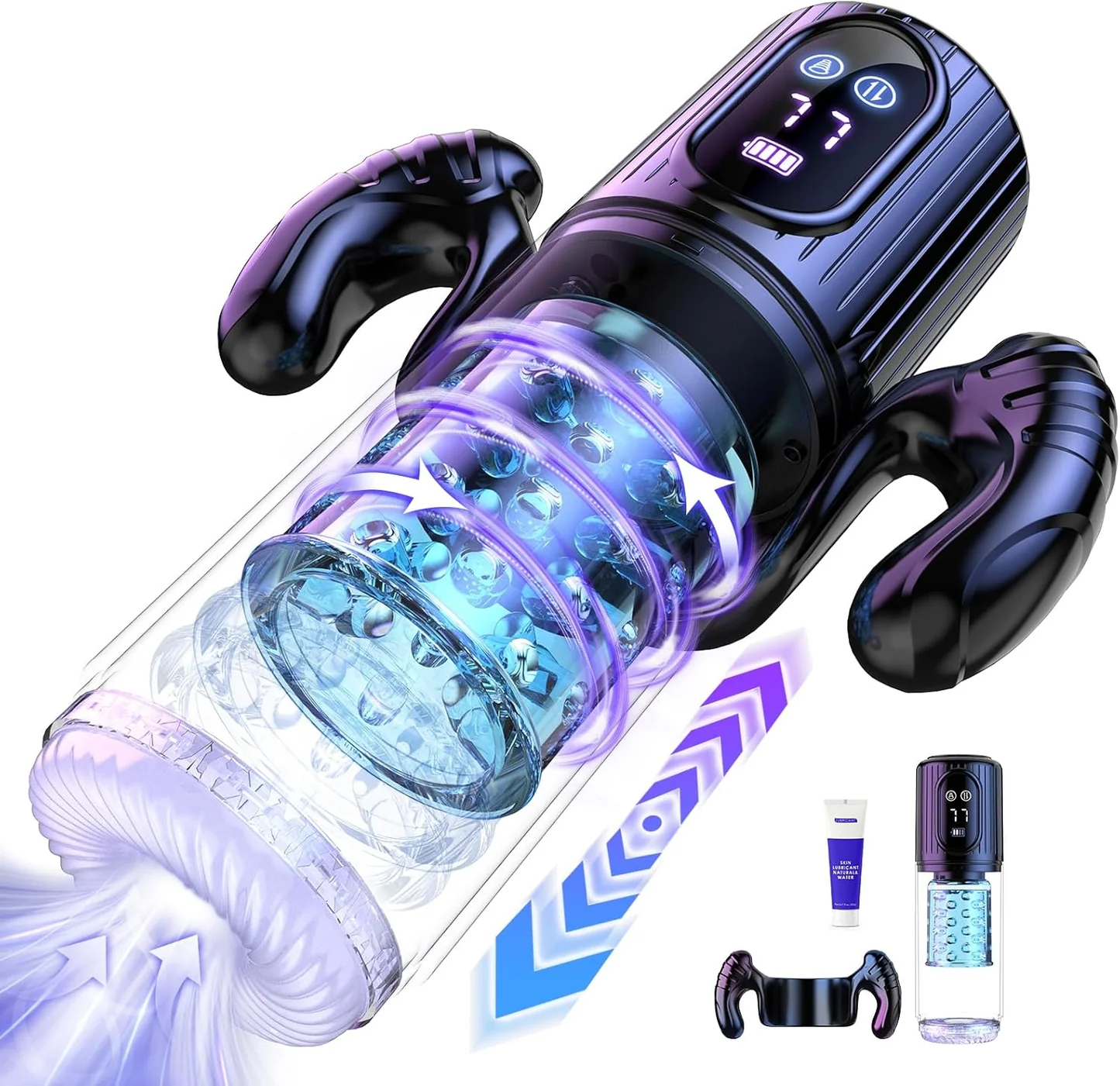 😍 Male Masturbator Penis Pump - Male Sex Toys for Men Sex Toy Pocket Pussy LCD with APP Stroker Adult Toys with 7 Thrusting 7 Rotating 5 Sucking Modes Vacuum Pumps & Enlargers🎁 - Image 27