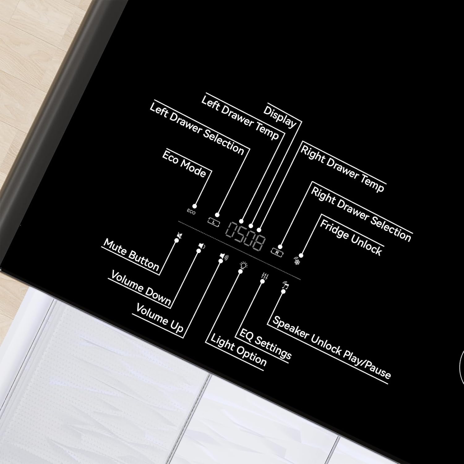 Smart Coffee Table with Built-In Fridge & Wireless Charging - Image 10