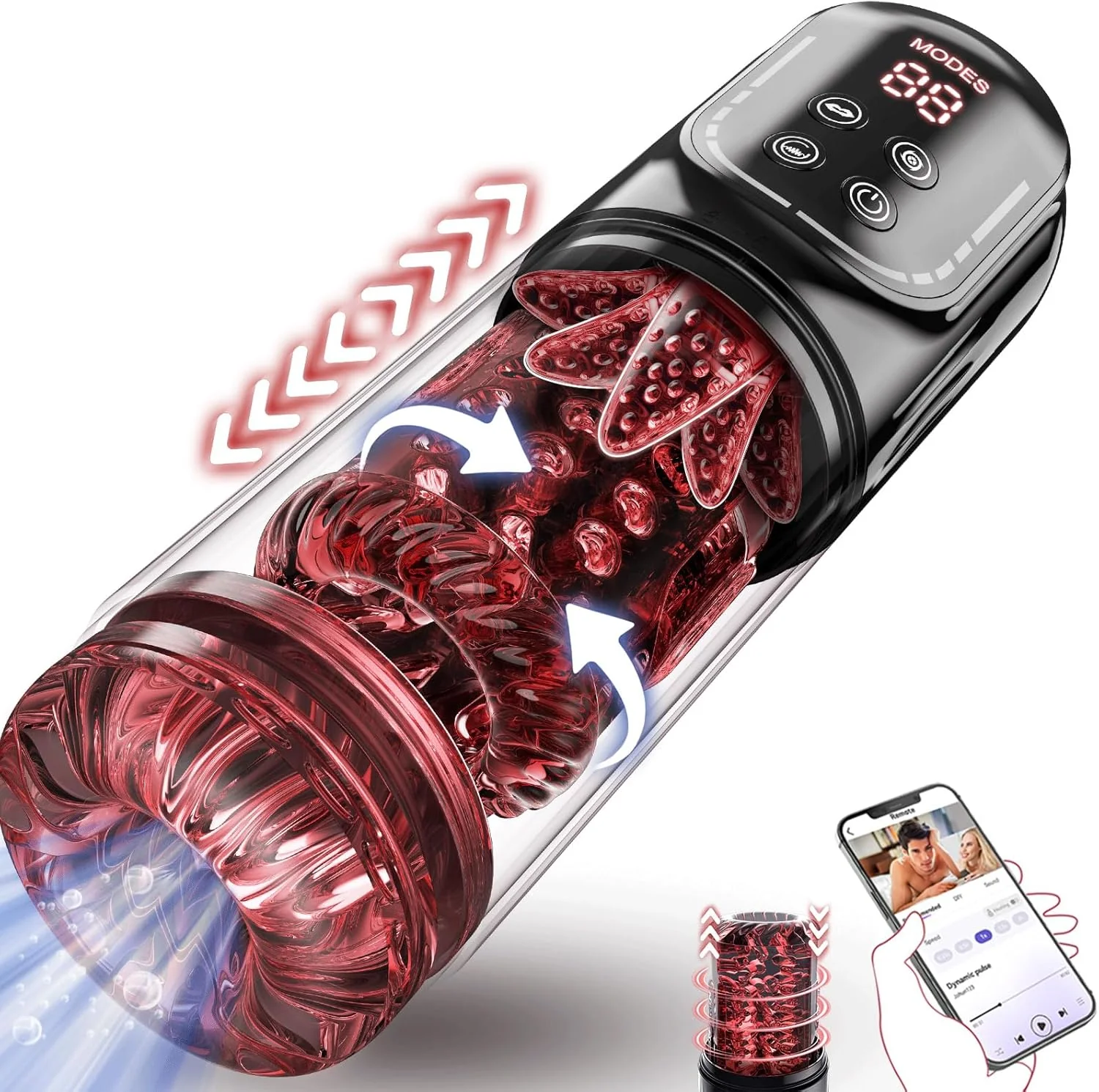 😍 Male Masturbator Penis Pump - Male Sex Toys for Men Sex Toy Pocket Pussy LCD with APP Stroker Adult Toys with 7 Thrusting 7 Rotating 5 Sucking Modes Vacuum Pumps & Enlargers🎁 - Image 26