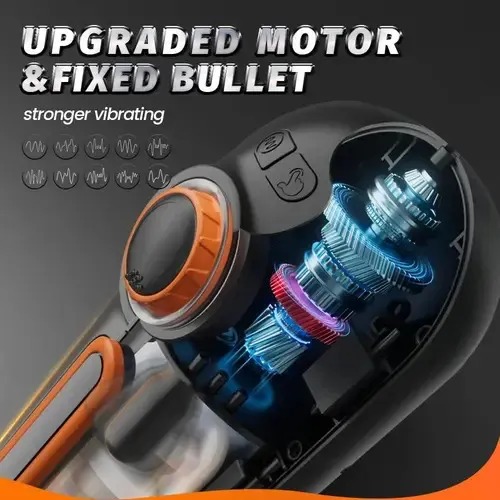 10 Thrusting 10 Vibrating 3 Sucking Heating Male Masturbator - Image 5