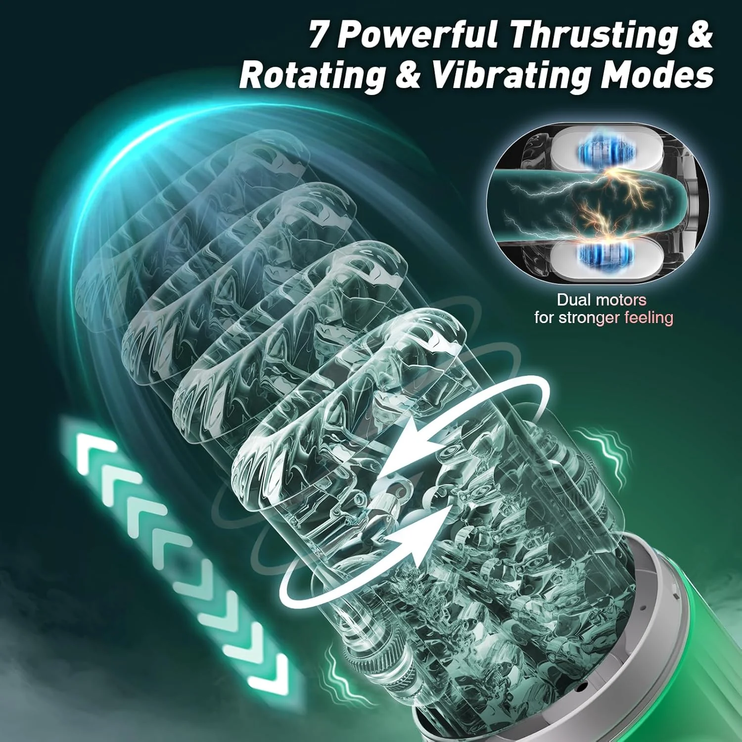 😍 Male Masturbator Penis Pump - Male Sex Toys for Men Sex Toy Pocket Pussy LCD with APP Stroker Adult Toys with 7 Thrusting 7 Rotating 5 Sucking Modes Vacuum Pumps & Enlargers🎁 - Image 21