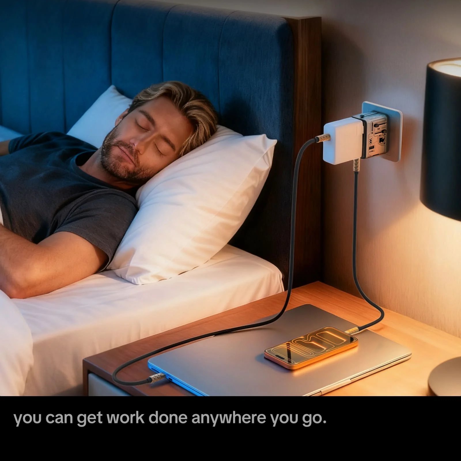 Mfish E-RHINO Travel Adapter (75W, 5-in-1, GaN, Built-in Retractable Cable) - Image 10