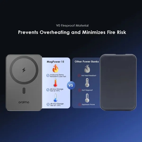 oraimo MagPower 15 10000mAh Wireless and Wired Power Bank - Image 4