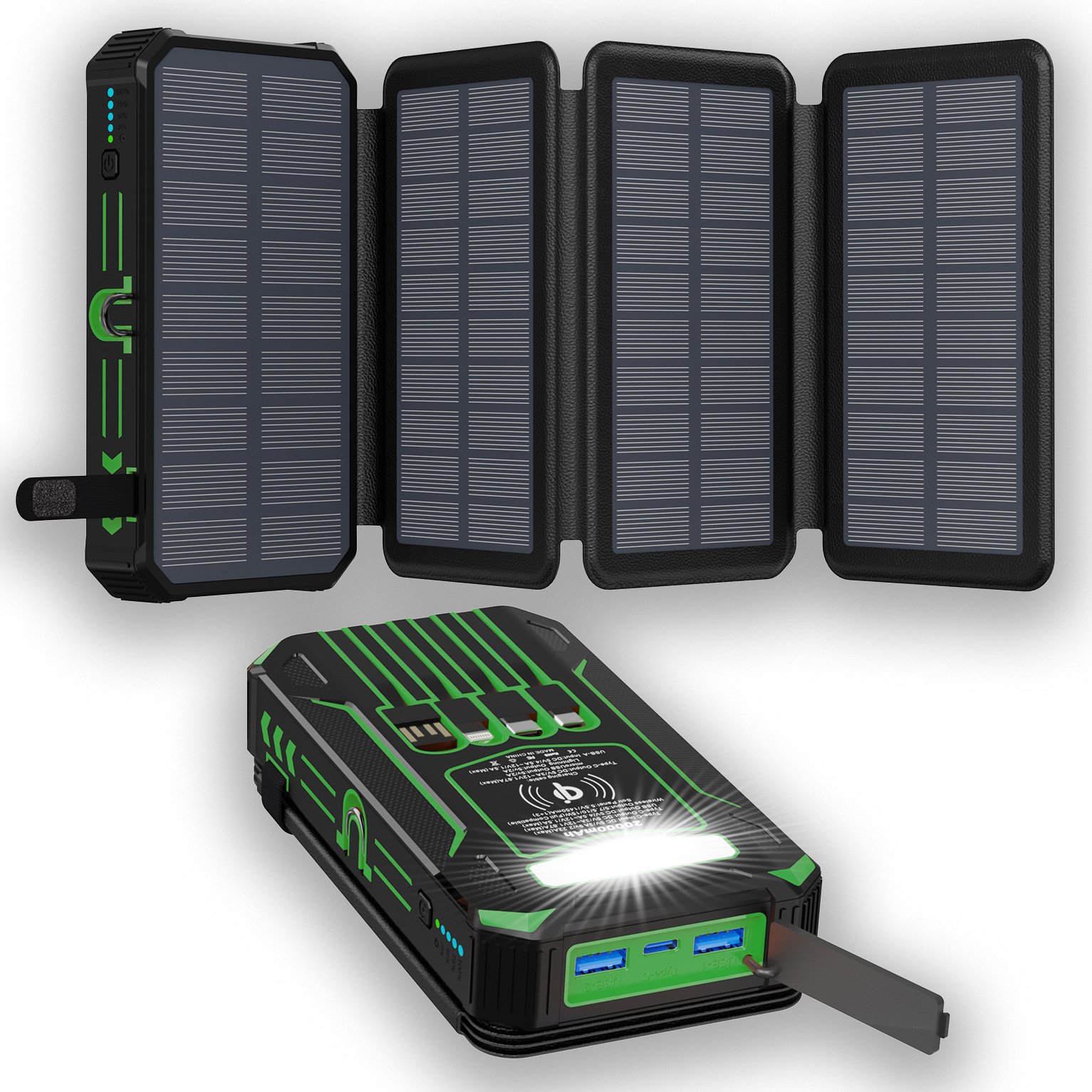 Outdoor Foldable Solar Large Capacity Charger Mobile Power Bank - Image 8
