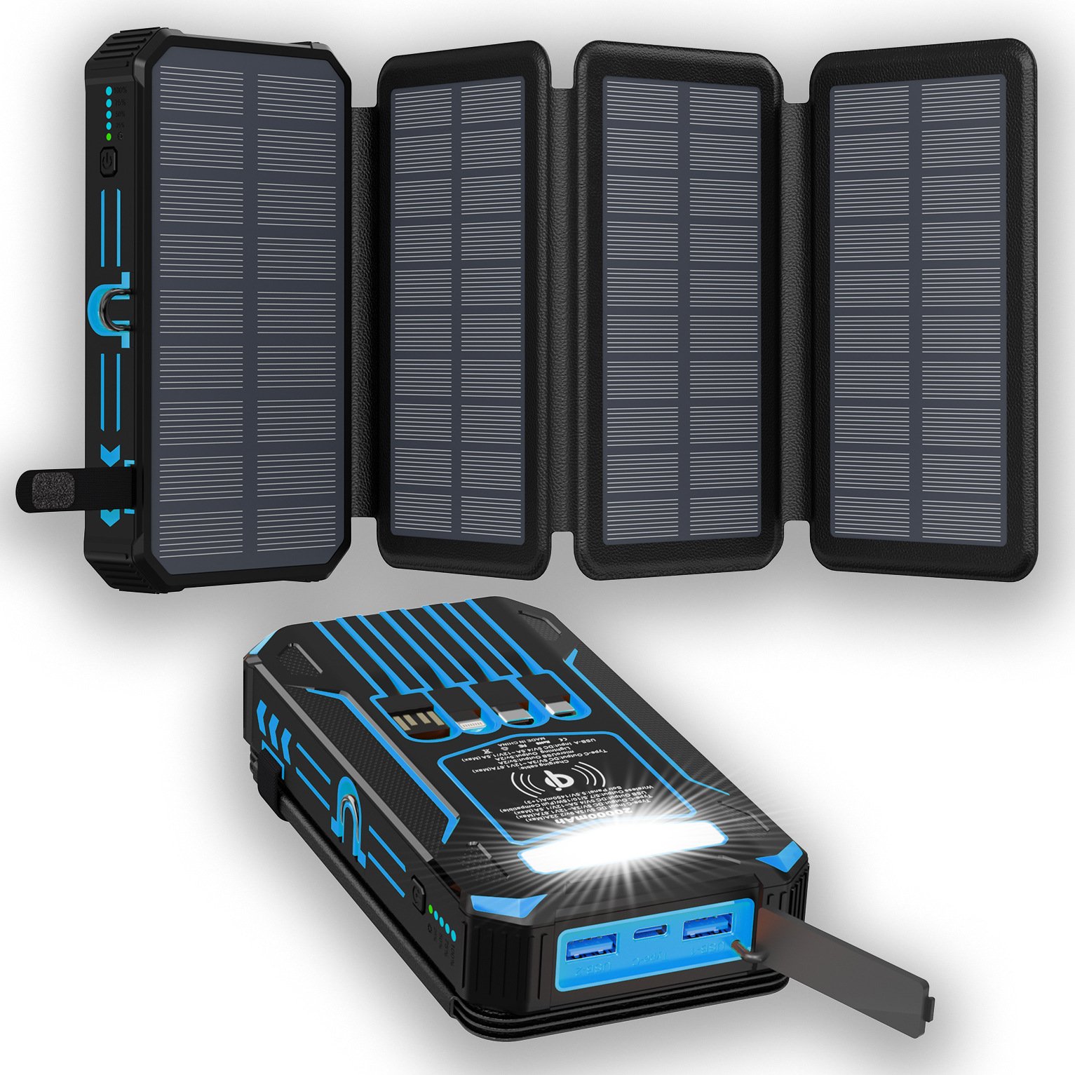 Outdoor Foldable Solar Large Capacity Charger Mobile Power Bank - Image 9