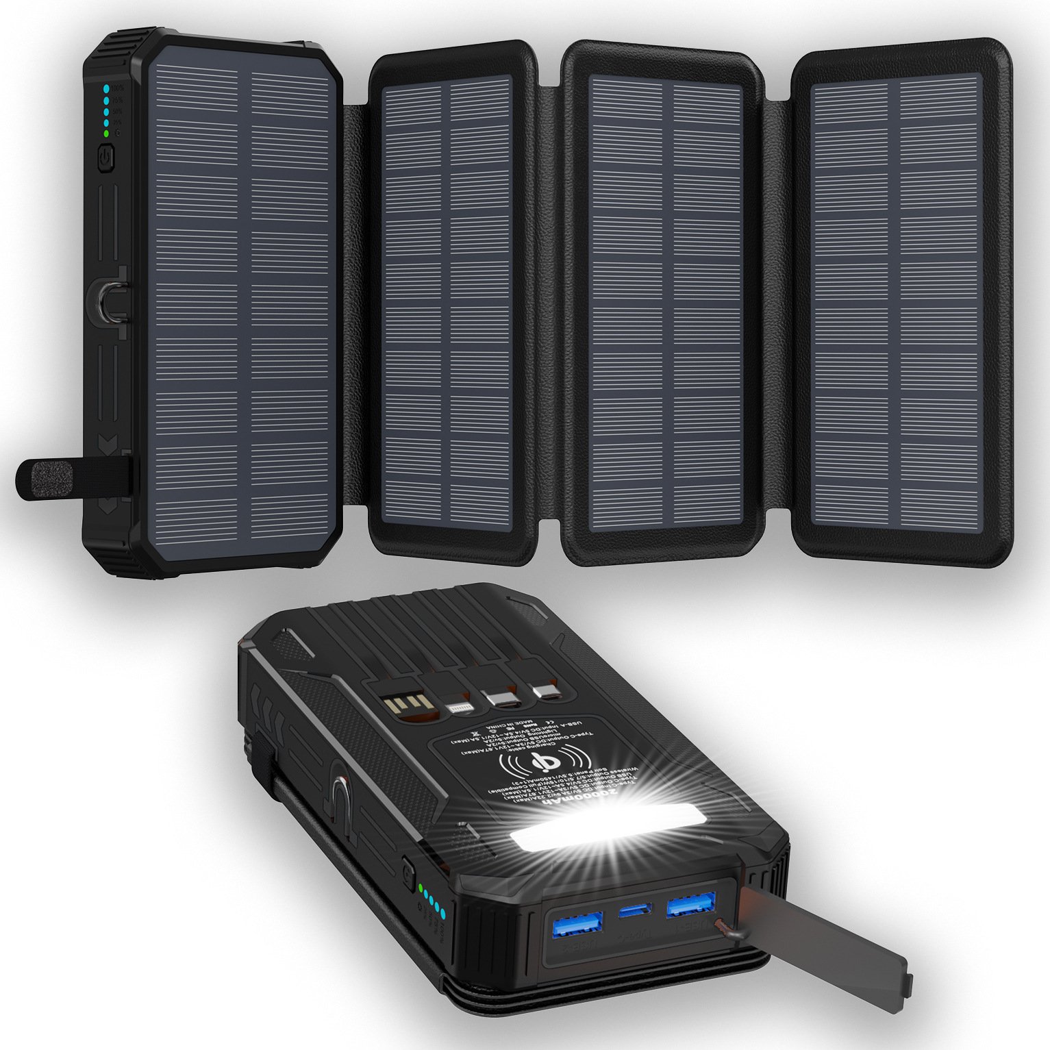 Outdoor Foldable Solar Large Capacity Charger Mobile Power Bank - Image 10