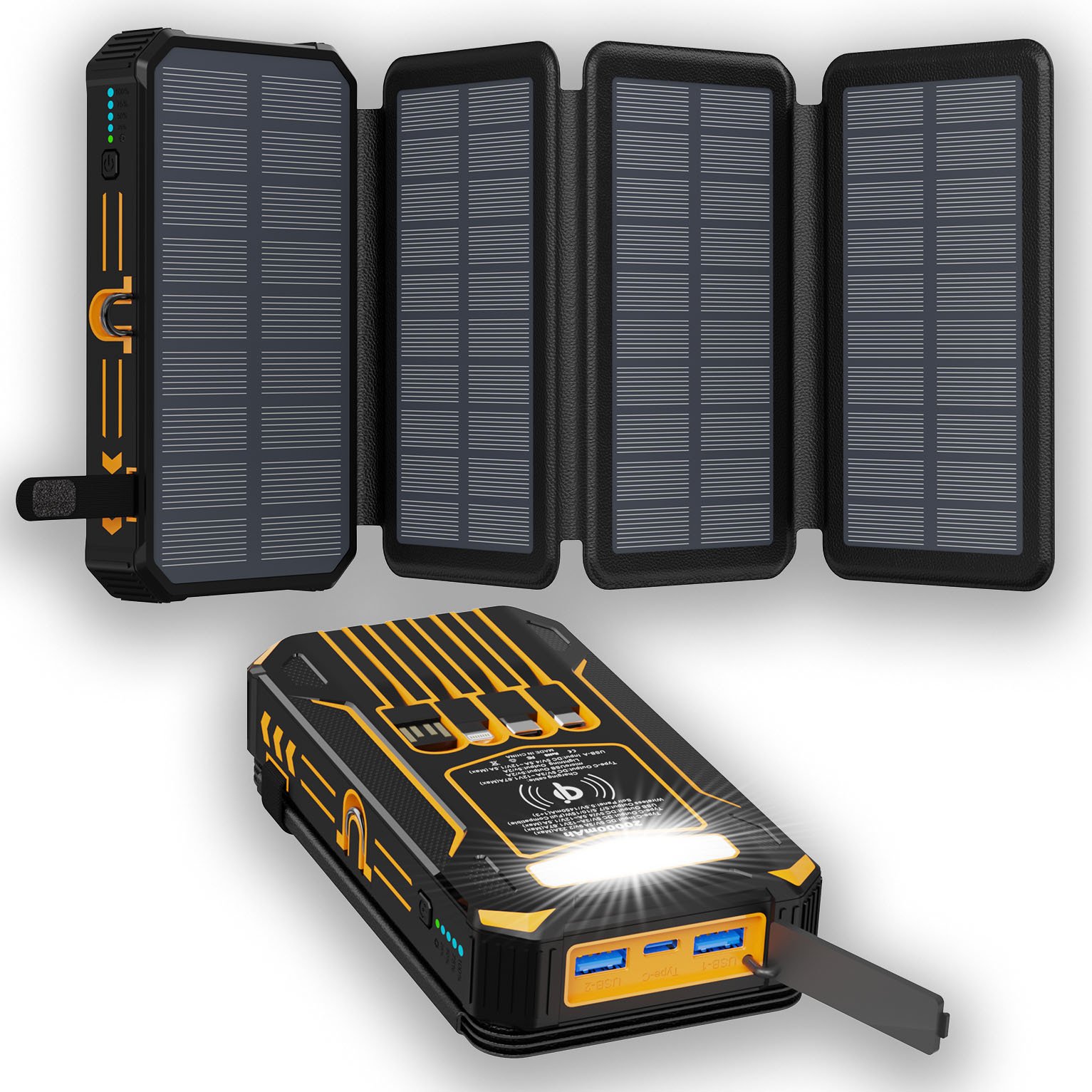 Outdoor Foldable Solar Large Capacity Charger Mobile Power Bank - Image 11