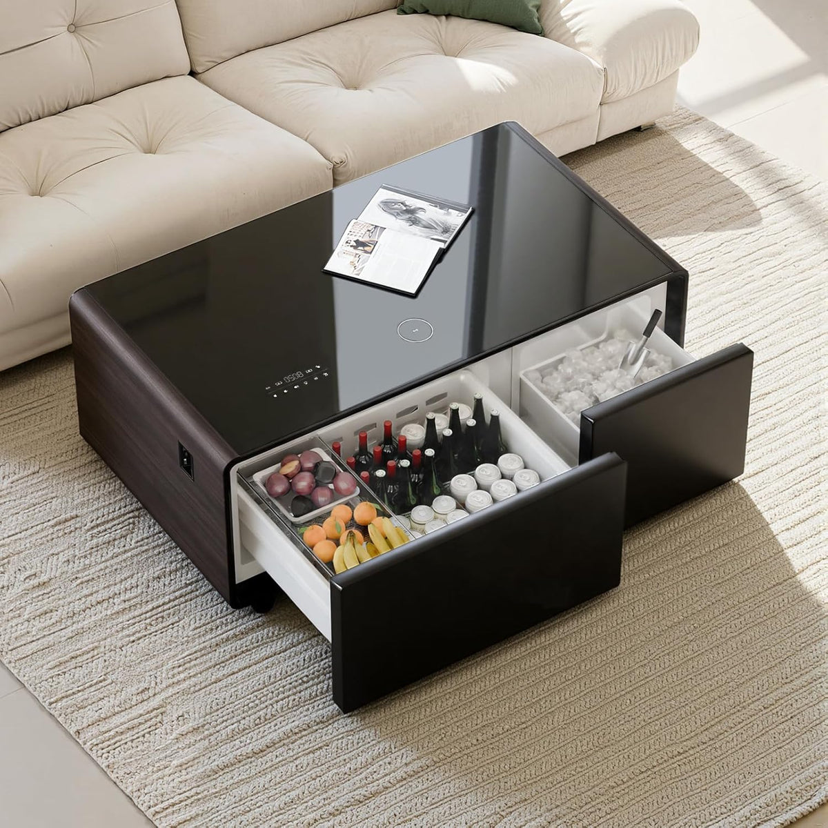 Smart Coffee Table with Built-In Fridge & Wireless Charging - Image 13