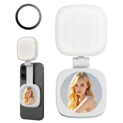 💥 3-in-1 Magnetic Beauty Selfie Light with mirror for Phones