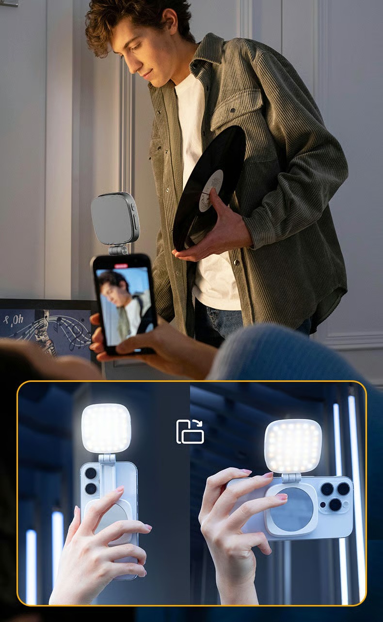 💥 3-in-1 Magnetic Beauty Selfie Light with mirror for Phones - Image 6