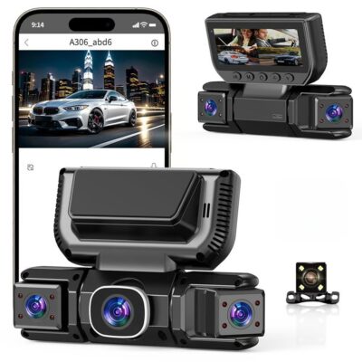🔥360° Car DVR WiFi 4Channels Dash Cam Video Recorder