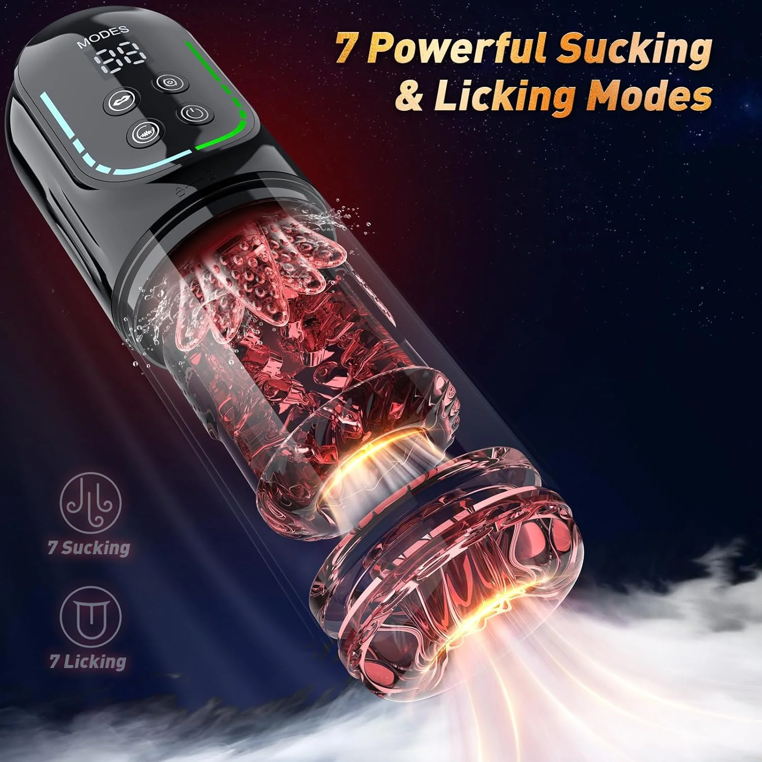 😍 Male Masturbator Penis Pump - Male Sex Toys for Men Sex Toy Pocket Pussy LCD with APP Stroker Adult Toys with 7 Thrusting 7 Rotating 5 Sucking Modes Vacuum Pumps & Enlargers🎁 - Image 13