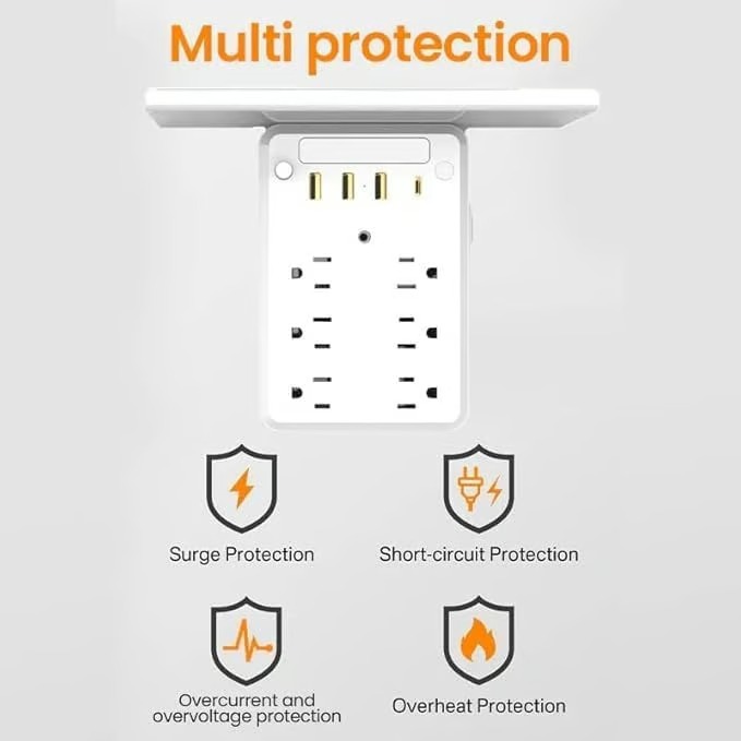 Wall Socket Extender with Shelf & USB Ports – Organize & Power Up Your Space 🌟 - Image 6