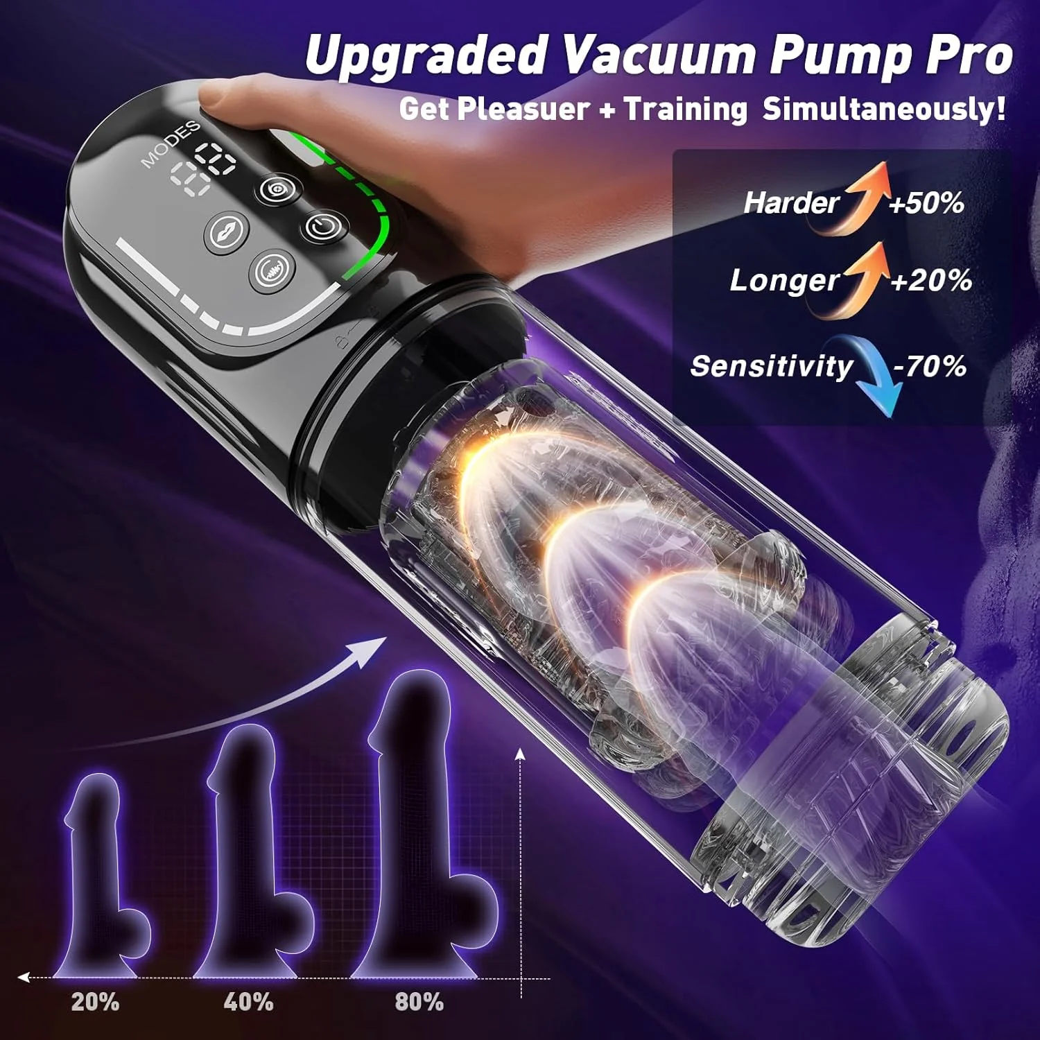 😍 Male Masturbator Penis Pump - Male Sex Toys for Men Sex Toy Pocket Pussy LCD with APP Stroker Adult Toys with 7 Thrusting 7 Rotating 5 Sucking Modes Vacuum Pumps & Enlargers🎁 - Image 20