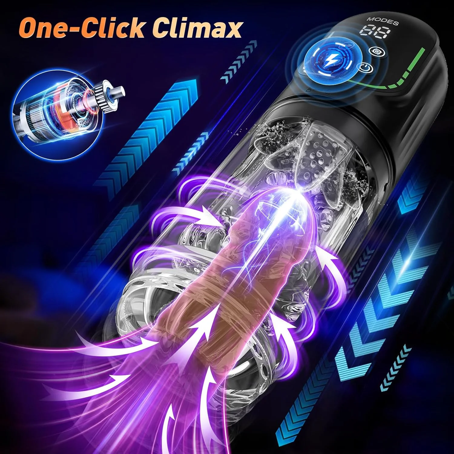 😍 Male Masturbator Penis Pump - Male Sex Toys for Men Sex Toy Pocket Pussy LCD with APP Stroker Adult Toys with 7 Thrusting 7 Rotating 5 Sucking Modes Vacuum Pumps & Enlargers🎁 - Image 19
