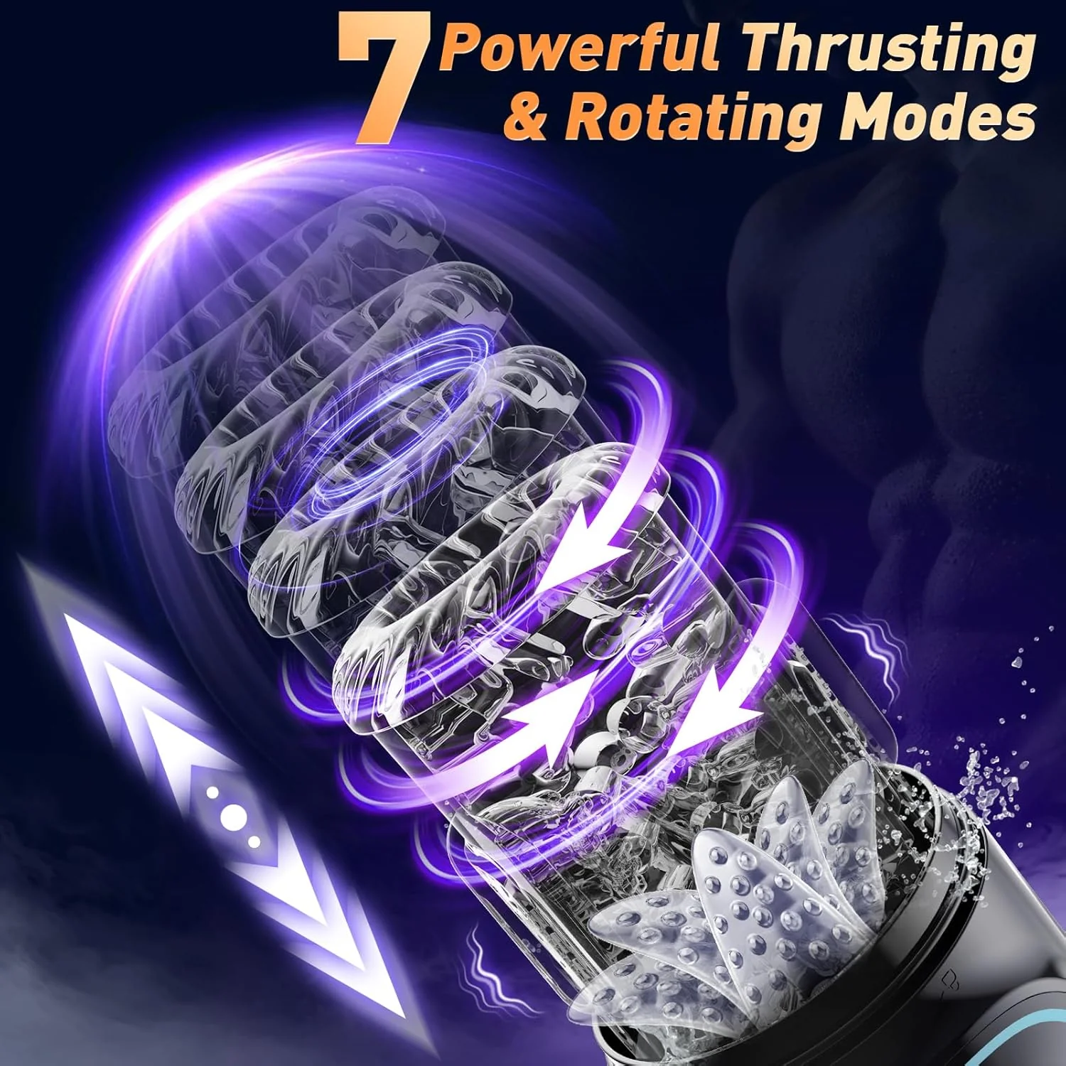 😍 Male Masturbator Penis Pump - Male Sex Toys for Men Sex Toy Pocket Pussy LCD with APP Stroker Adult Toys with 7 Thrusting 7 Rotating 5 Sucking Modes Vacuum Pumps & Enlargers🎁 - Image 7