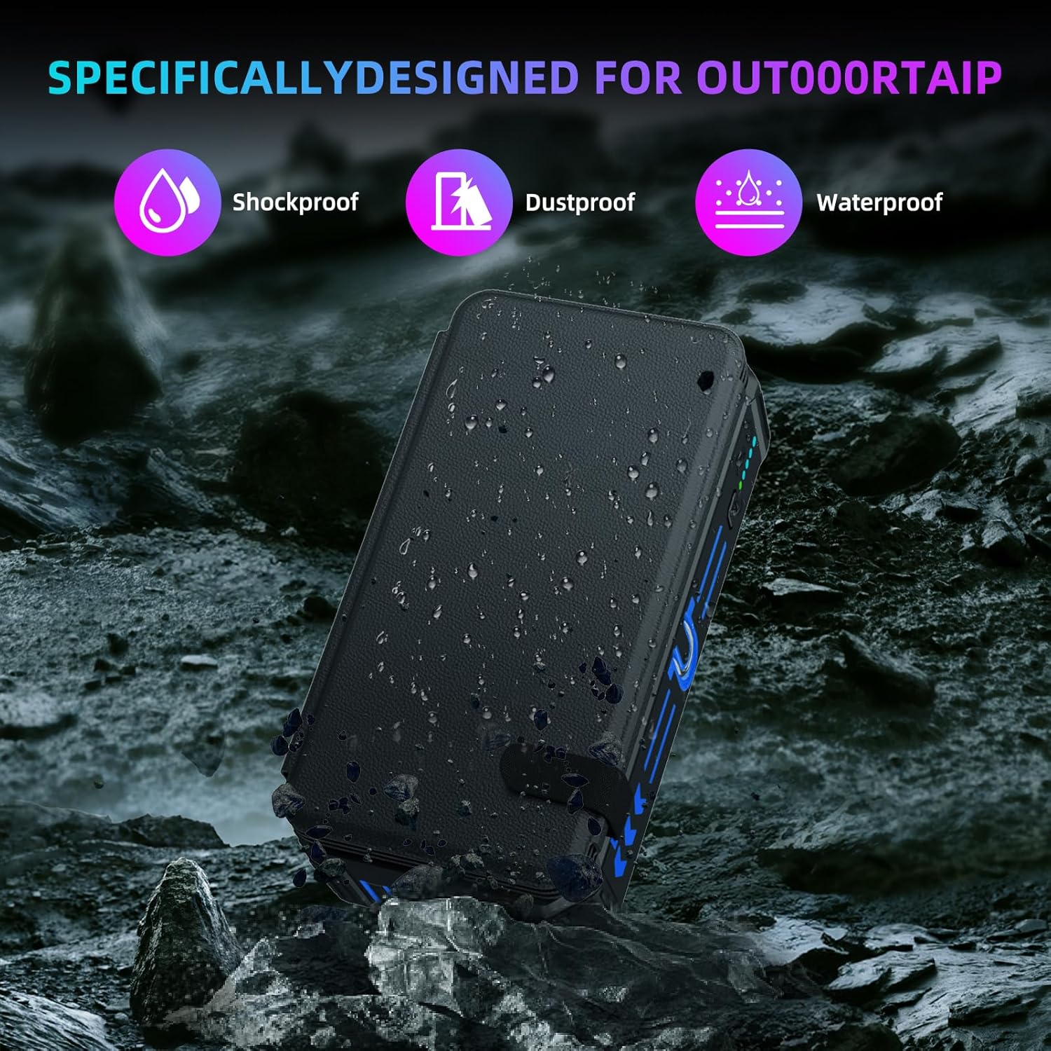 Outdoor Foldable Solar Large Capacity Charger Mobile Power Bank - Image 3