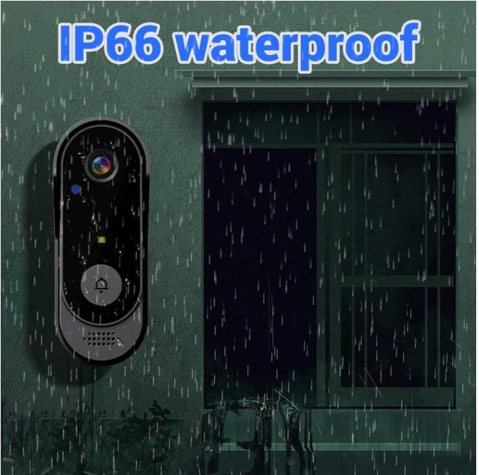 Wireless doorbell camera: 1080P, 170° angle, 4.3-inch screen, IPX65 outdoor waterproof, night vision - Image 6