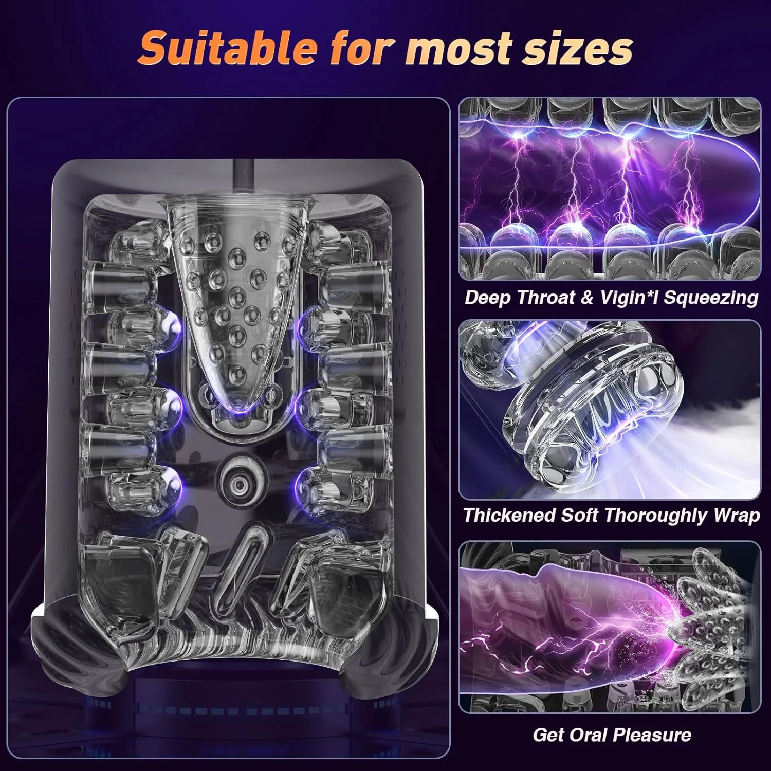 😍 Male Masturbator Penis Pump - Male Sex Toys for Men Sex Toy Pocket Pussy LCD with APP Stroker Adult Toys with 7 Thrusting 7 Rotating 5 Sucking Modes Vacuum Pumps & Enlargers🎁 - Image 8
