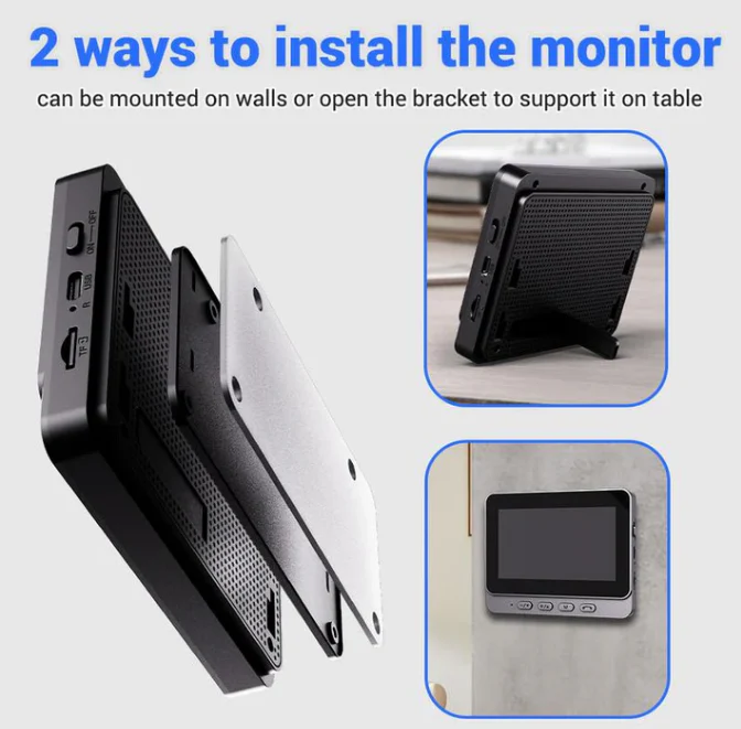 Wireless doorbell camera: 1080P, 170° angle, 4.3-inch screen, IPX65 outdoor waterproof, night vision - Image 7