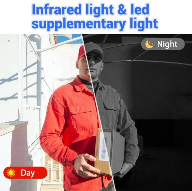 Wireless doorbell camera: 1080P, 170° angle, 4.3-inch screen, IPX65 outdoor waterproof, night vision - Image 8