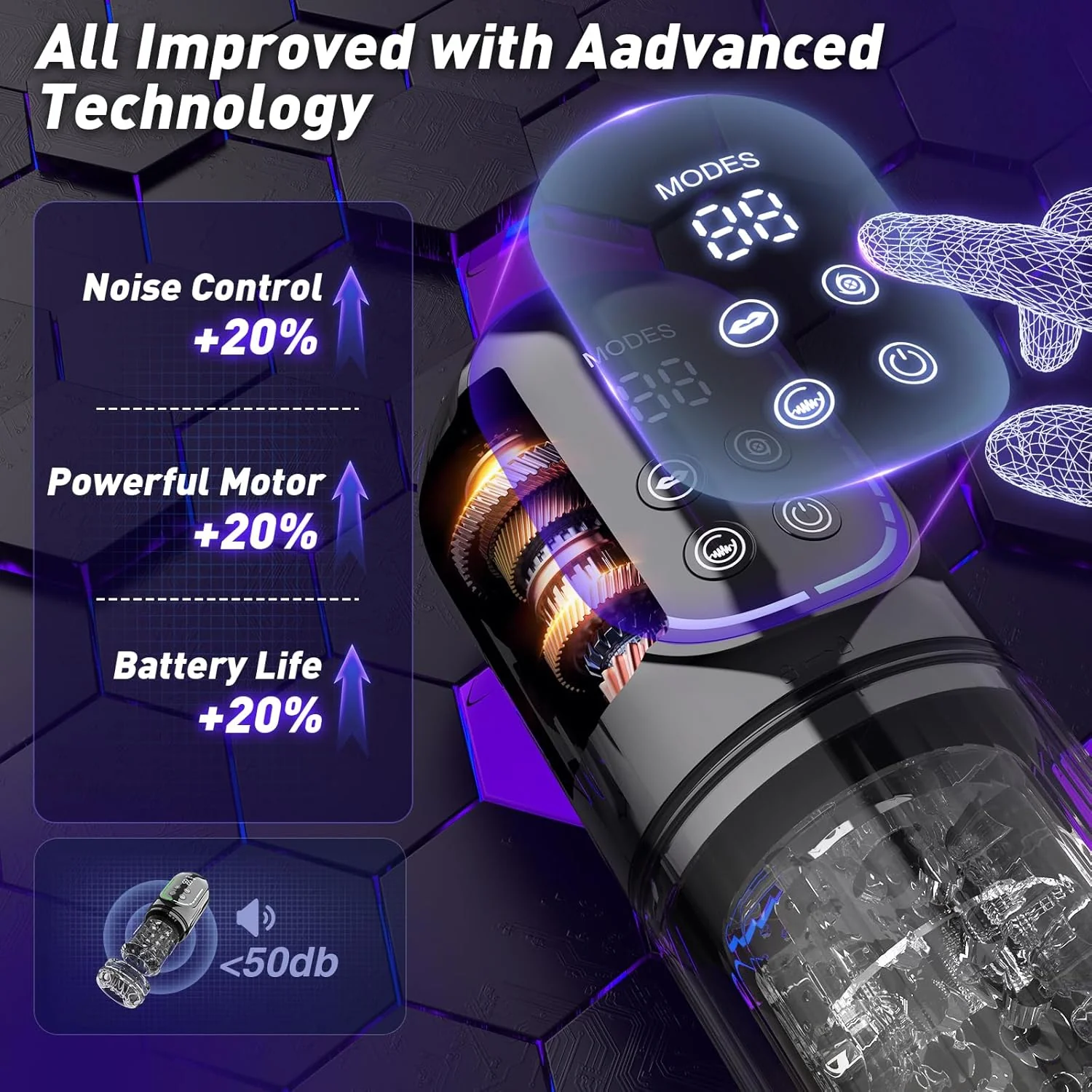 😍 Male Masturbator Penis Pump - Male Sex Toys for Men Sex Toy Pocket Pussy LCD with APP Stroker Adult Toys with 7 Thrusting 7 Rotating 5 Sucking Modes Vacuum Pumps & Enlargers🎁 - Image 10