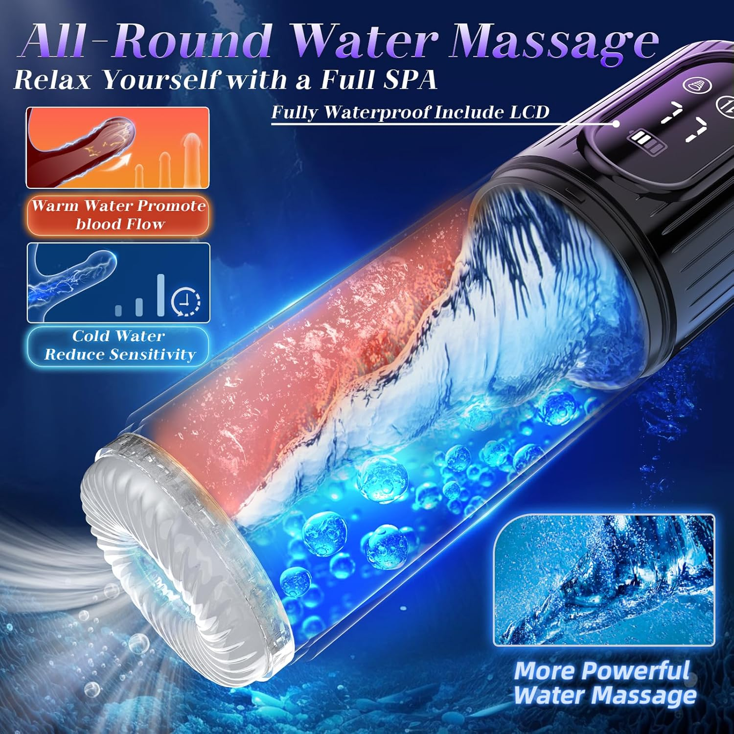 😍 Male Masturbator Penis Pump - Male Sex Toys for Men Sex Toy Pocket Pussy LCD with APP Stroker Adult Toys with 7 Thrusting 7 Rotating 5 Sucking Modes Vacuum Pumps & Enlargers🎁 - Image 6