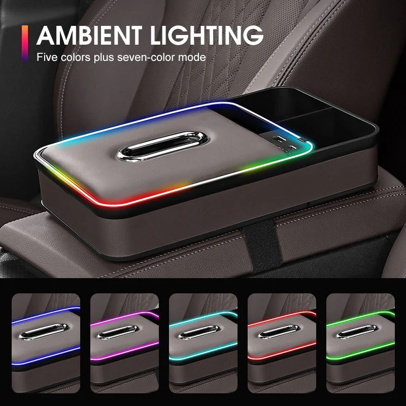 Armrest Storage Box with LED Ambient Lighting - Image 7