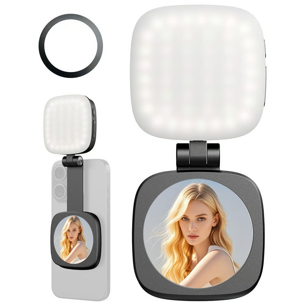 💥 3-in-1 Magnetic Beauty Selfie Light with mirror for Phones - Image 2
