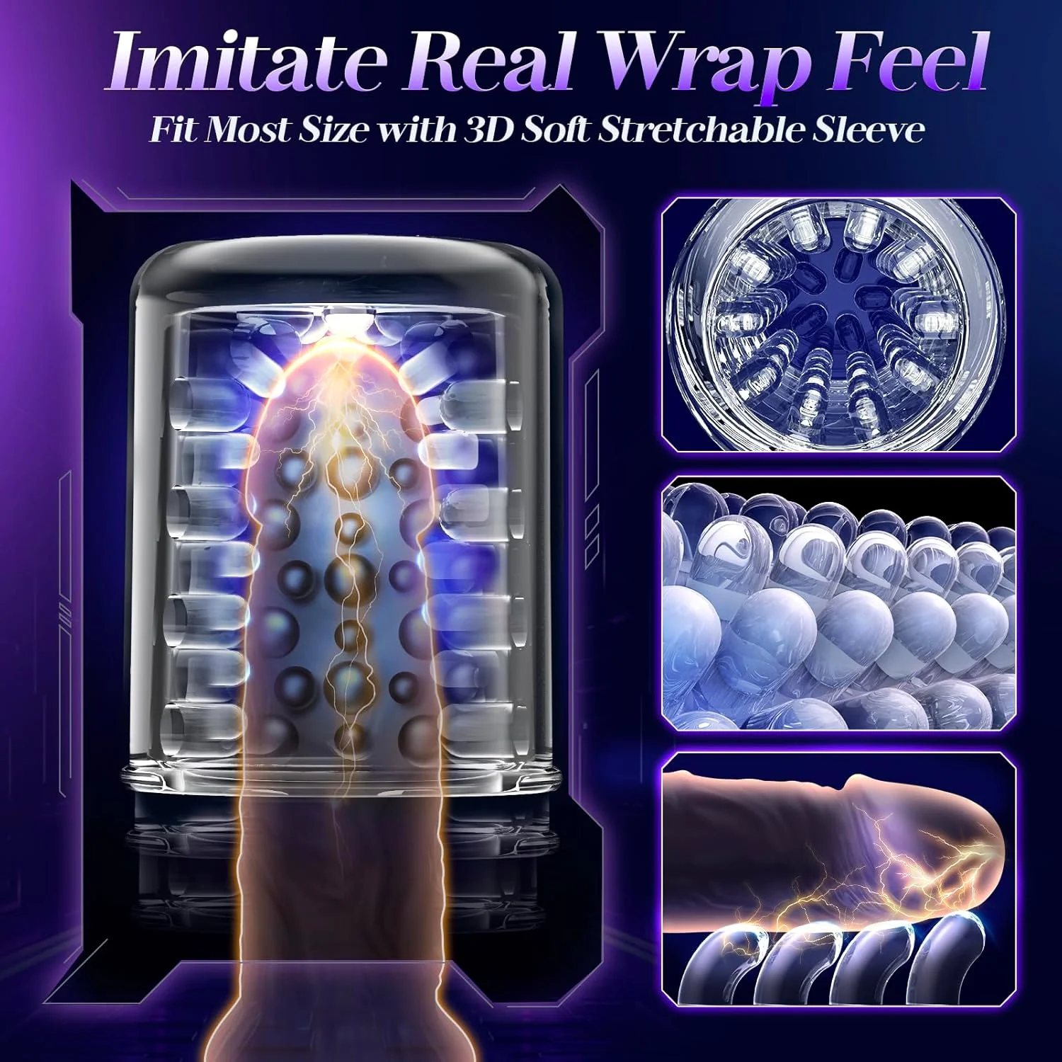 😍 Male Masturbator Penis Pump - Male Sex Toys for Men Sex Toy Pocket Pussy LCD with APP Stroker Adult Toys with 7 Thrusting 7 Rotating 5 Sucking Modes Vacuum Pumps & Enlargers🎁 - Image 4